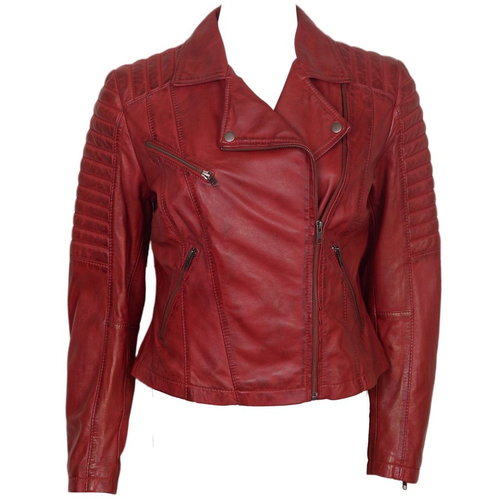 CLASSIC WOMEN’S MOTORCYCLE LEATHER BIKER JACKET